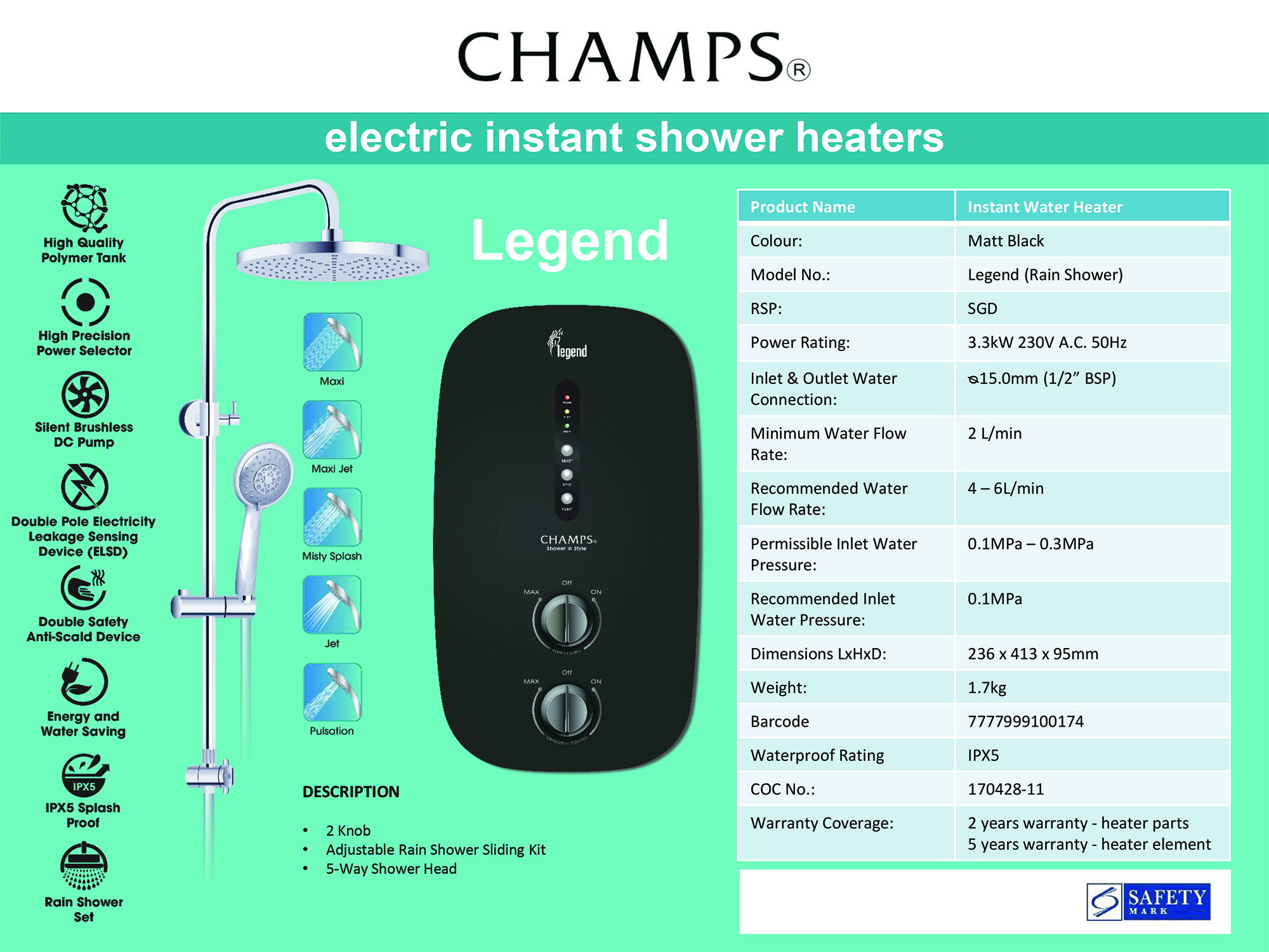 CHAMPS LEGEND BLACK